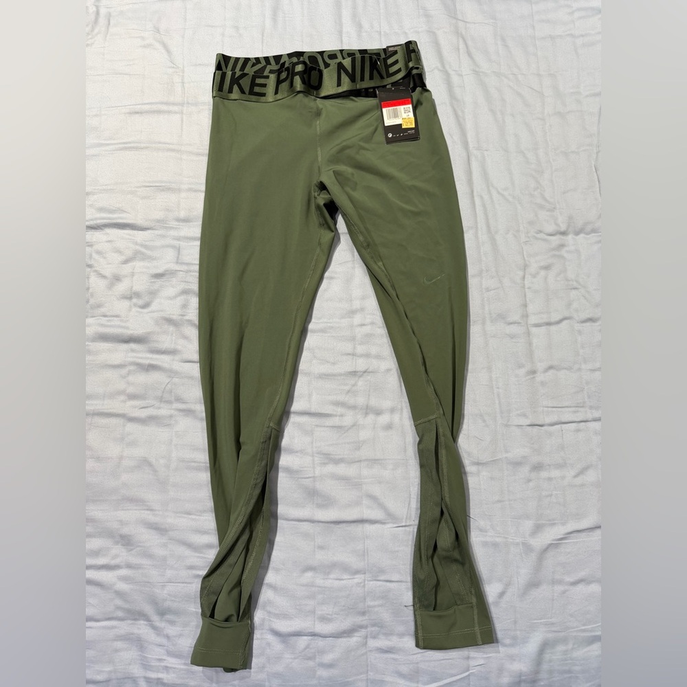 Nike Pro Tight Fit Olive Leggings NEW WITH TAGS!